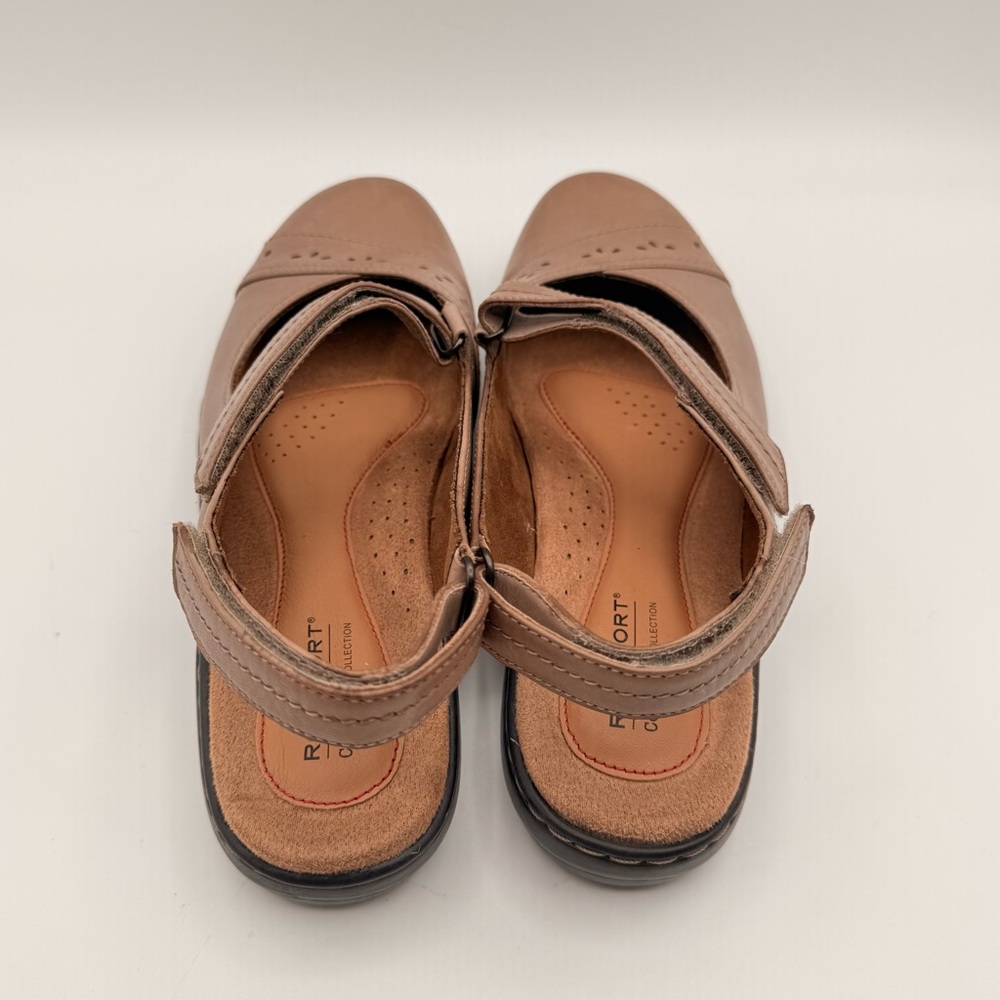 Rockport Cobb Hill Penfield Mary Jane Slingback Leather Shoes Taupe Size 9.5 - Picture 4 of 13